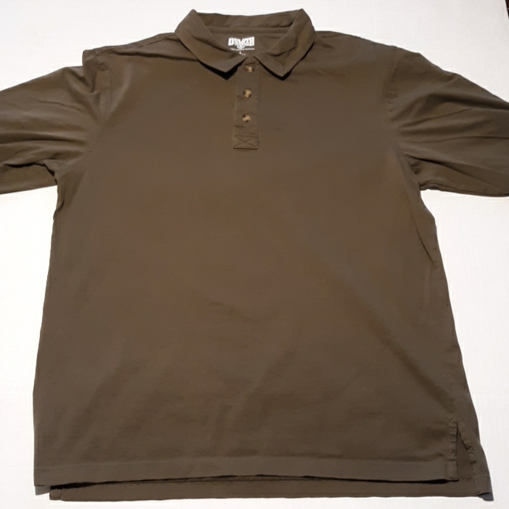 ⬇️$15 Deluth long sleeve polo shirt mens Large